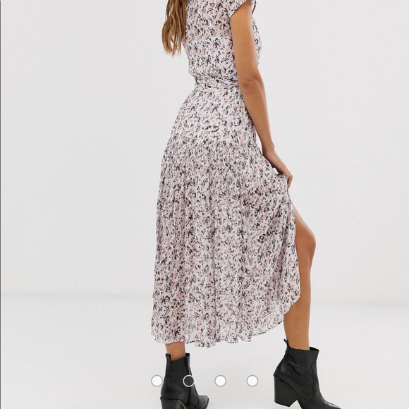 NWT AllSaints “Alex Freefall” dress chalk white L - Picture 3 of 10